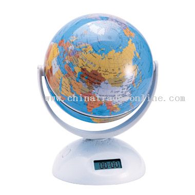 Globe fm radio with clock from China